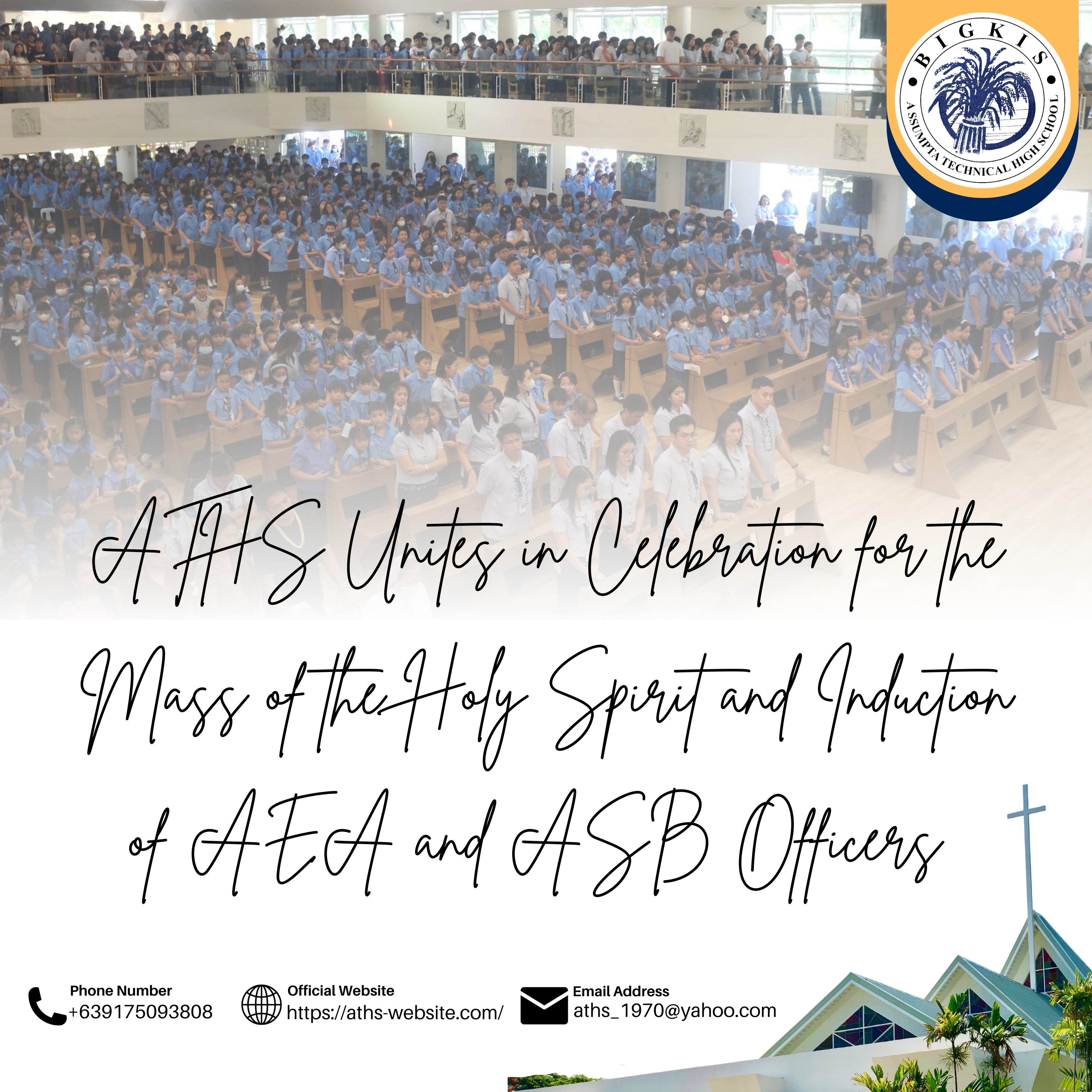 You are currently viewing Assumpta Technical High School Unites in Celebration for the Mass of the Holy Spirit and Induction of AEA and ASB Officers 