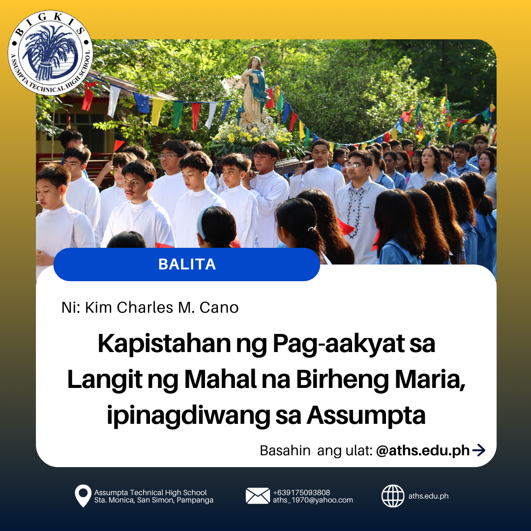 You are currently viewing Kapistahan ng Pag-aakyat sa Langit ng Mahal na Birheng Maria, ipinagdiwang sa Assumpta 